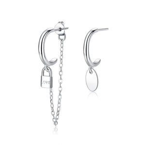 Daisy Hoop Earrings Geometric Dangle Mosaic Stud Earring Gift 925