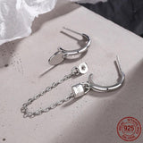 Daisy Hoop Earrings Geometric Dangle Mosaic Stud Earring Gift 925