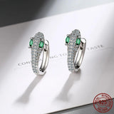 Daisy Hoop Earrings Geometric Dangle Mosaic Stud Earring Gift 925