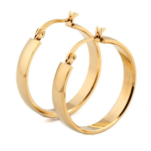 Stainless Steel Hoop Earrings 2 Colors Gift
