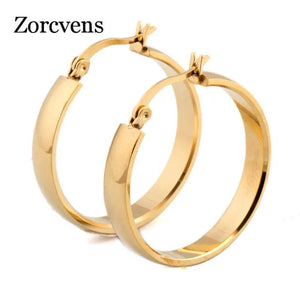 Stainless Steel Hoop Earrings 2 Colors Gift