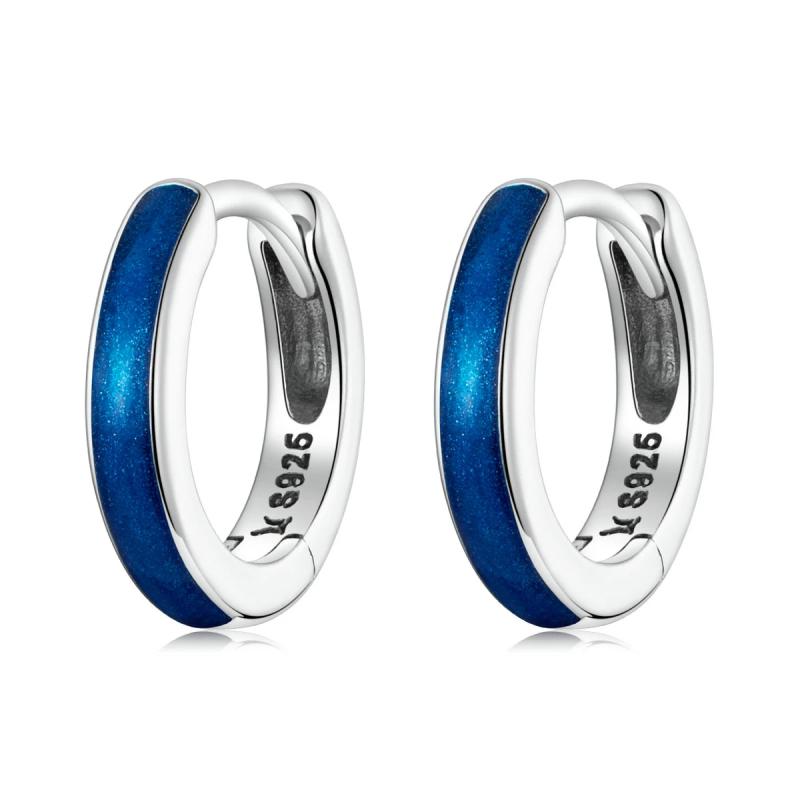 925 Silver European Hoop Earrings Small Ear buckles Girl Jewelry