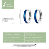 925 Silver European Hoop Earrings Small Ear buckles Girl Jewelry