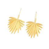 Personality Woman Party Leaf Hoop Earrings Jewelry