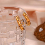 Sweet Heart Chunky Hoop Earrings Stainless Steel PVD Plated