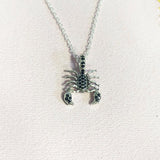 925 Silver Scorpion Bead Pendant with Zircon for DIY Charm Bracelet