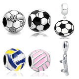 925 Sterling Silver Sports Charm Bead for Bracelet DIY Jewelry Gift