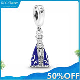 925 Silver Brazilian Religious Dangle Beads Pendant Bracelet Jewelry Making