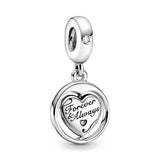 Parrot Rabbit Leaf Pendants Charms Bead Fit Pendant Charm 925 Silver Bracelet