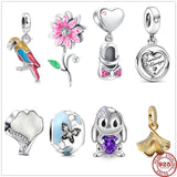 Parrot Rabbit Leaf Pendants Charms Bead Fit Pendant Charm 925 Silver Bracelet