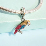 Parrot Rabbit Leaf Pendants Charms Bead Fit Pendant Charm 925 Silver Bracelet