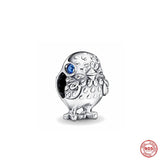 925 Silver Dog Dangle Sea Turtle Pendant Charm Panda Chick Bead Bracelet Jewelry