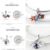 925 Silver Star Eyes Fatima Hamsa Hand Moon Beads Bracelet