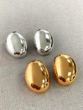 Smooth Large Stud Female Earrings