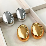 Smooth Large Stud Female Earrings