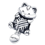 Silver Pet Animal Charms Bead Bracelet Pendant Fine Jewelry