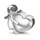 925 Silver Baby Bottle Car Wings Charm Bead Pendant
