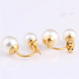 Double Pearl Earring Double Sided Pearl Stainless Steel Earrings