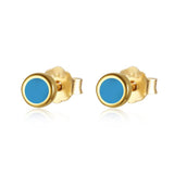 S925 Sterling Silver Zircon Turtle Star Moon Stud Earrings