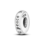 925 Silver Charm Fits Bracelets Jewelry, Oval Clip Beads