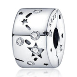 925 Silver Charm Fits Bracelets Jewelry, Oval Clip Beads