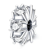925 Silver Charm Fits Bracelets Jewelry, Oval Clip Beads