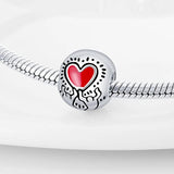 Sterling Silver 925 Pink Charm Jewelry For 3mm Bracelet Pendant