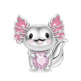 Axolotl Bead Sterling Silver Charm for DIY Jewelry