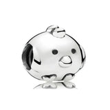 925 Silver Cat Dog Pig Heart Dangle Charms for Bracelet