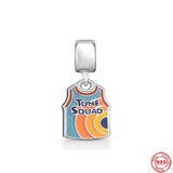 925 Silver Football Charm Bead for Bracelet Sports Pendant DIY Jewelry Gift