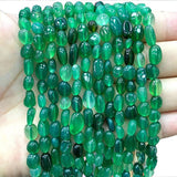 100% Natural Stone Green Agate Irregular Gravel Gemstone Beads 6-8; 8-10MM