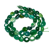 100% Natural Stone Green Agate Irregular Gravel Gemstone Beads 6-8; 8-10MM