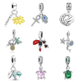 925 Silver Ocean Turtle Pendant for Charm Bracelet