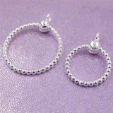 Multicolor O Shape Charm Dangle 925 Sterling Silver Pendant