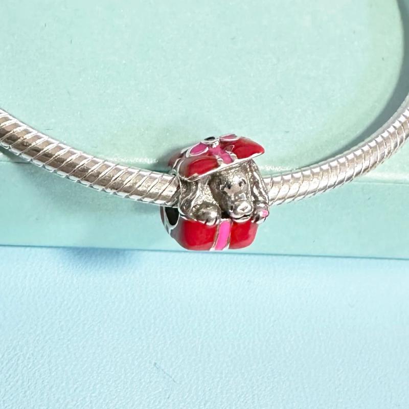 Christmas Surprise Pendants Charms 925 Silver Bead Bracelet DIY Jewelry