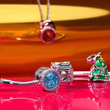 Christmas Surprise Pendants Charms 925 Silver Bead Bracelet DIY Jewelry