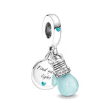 925 Silver Coffee Cup Cactus Daisies Balloon Charm Bead Fit Bracelet