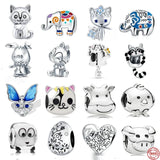 SilverButterfly Charm Bead for Women DIY Jewelry