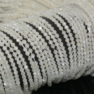 Natural Flash Moonstone Faceted Round Beads 3.3mm