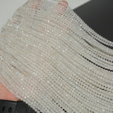 Natural Flash Moonstone Faceted Round Beads 3.3mm
