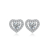 Sterling Silver Lab Diamond Stud Earrings for Women Bridal Jewelry