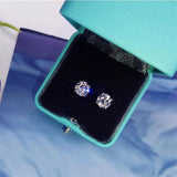Sterling Silver Lab Diamond Stud Earrings for Women Bridal Jewelry