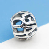 925 Sterling Silver Mum Heart Flower Charms DIY Beads