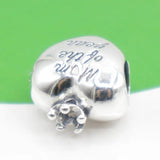 925 Sterling Silver Mum Heart Flower Charms DIY Beads