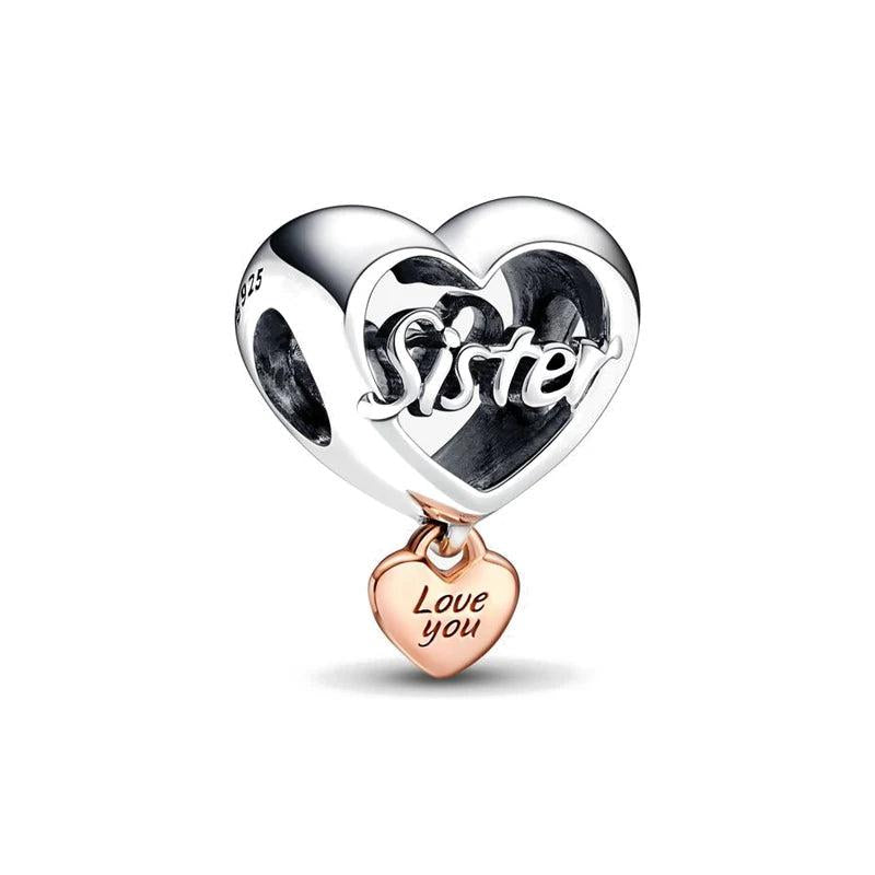 Pet Cat Dog Bow Charm Bracelet s925 Silver Pendant Bead Women Jewelry