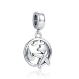 Space Astronaut Charm Pendant 925 Silver Beads Bracelet Women Jewelry