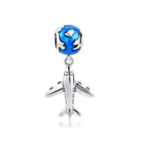 Space Astronaut Charm Pendant 925 Silver Beads Bracelet Women Jewelry
