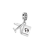 Space Astronaut Charm Pendant 925 Silver Beads Bracelet Women Jewelry