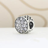 925 Sterling Silver Clear MOM Love Heart Spacer Beads Charm