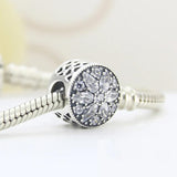 925 Sterling Silver Clear MOM Love Heart Spacer Beads Charm